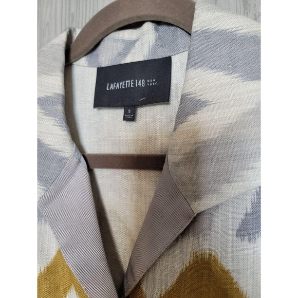 Lafayette 148 New York Woven Grey Patterned Jacket - Picture 5 of 5